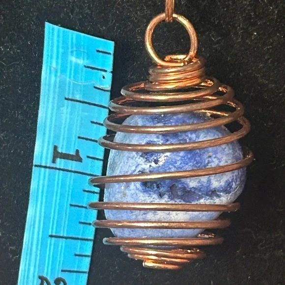 Brazilian Sodalite Crystal Perfect Pendant 20" Necklace ENERGIZING - Picture 3 of 6